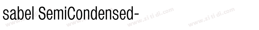 sabel SemiCondensed字体转换